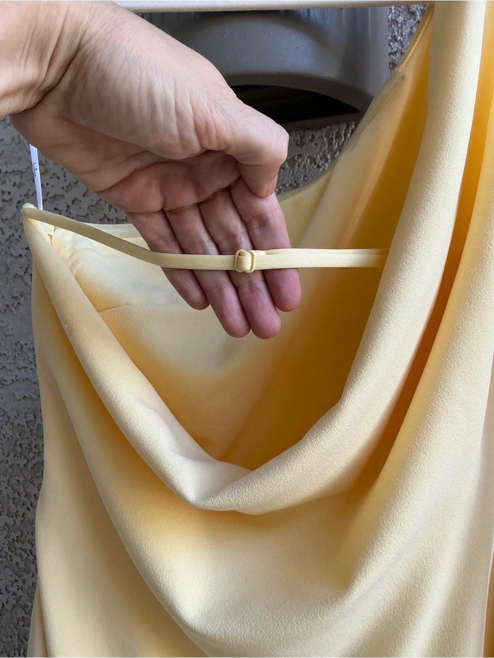 NWT Lulu’s Maevyn Light Yellow Cowl Back Column Maxi Dress Small Chic - Picture 11 of 14